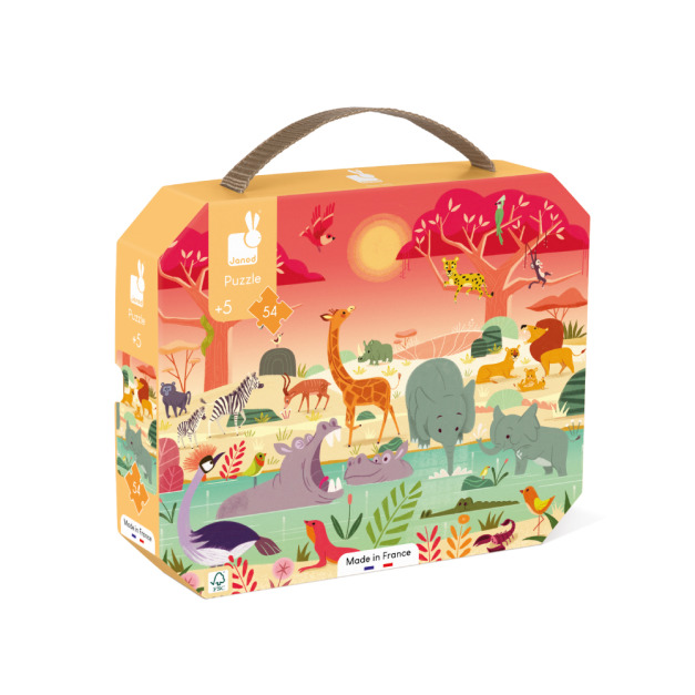 【法國Janod】厚片拼圖-非洲草原54pcs 【法國Janod】厚片拼圖-非洲草原54pcs