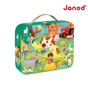 【法國Janod】厚片拼圖-快樂農莊24片 【法國Janod】厚片拼圖-快樂農莊24片