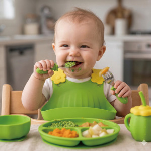 【KidsLife】寶寶餐具彌月禮盒-仙人掌 【KidsLife】寶寶餐具彌月禮盒-仙人掌