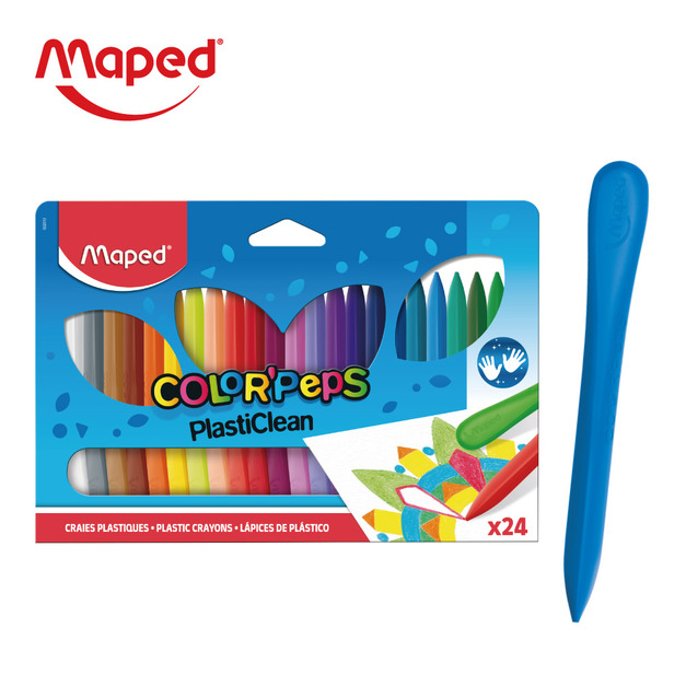 【法國Maped】不沾手三角蠟筆24色