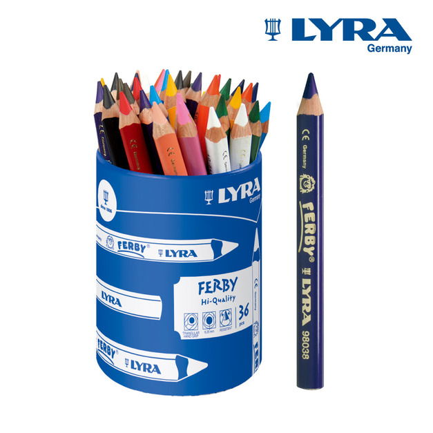 【德國LYRA】三角漆皮色鉛筆(12cm)36支