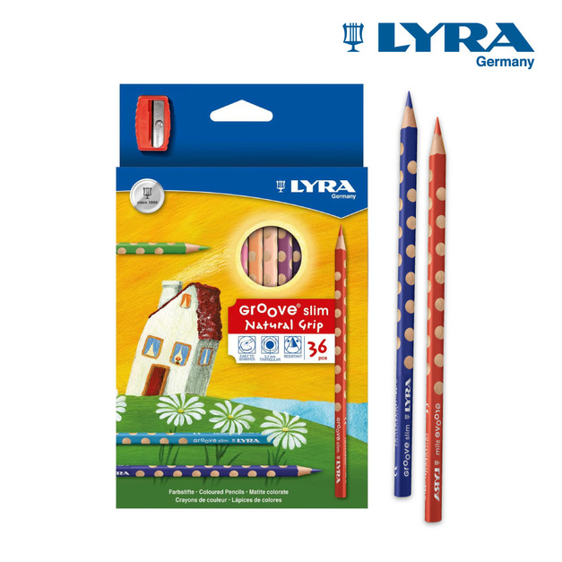 【德國LYRA】GROOVE三角洞洞色鉛筆(細)(36色)