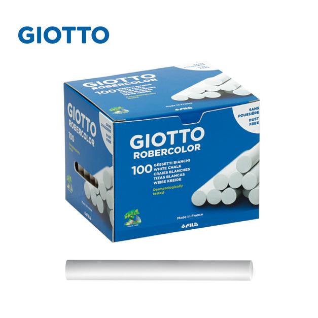 【義大利 GIOTTO】無毒環保粉筆(校園白色100入)