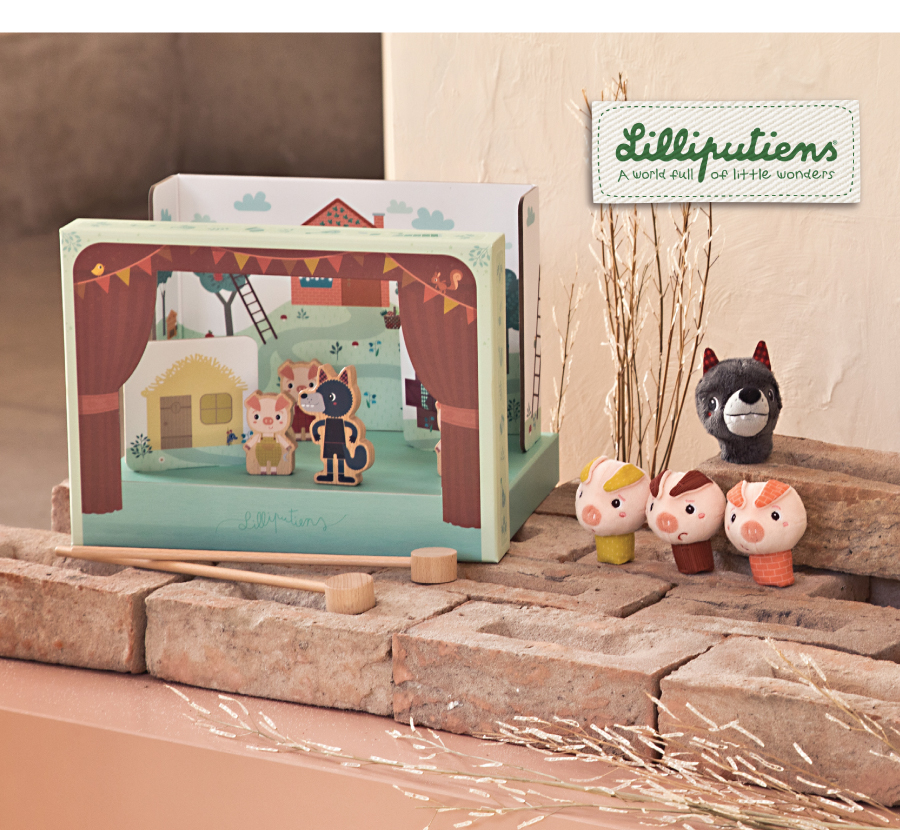比利時lilliputiens,磁力劇場-三隻小豬