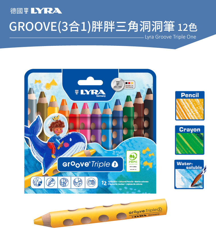 LYRA Groove三角洞洞鉛筆