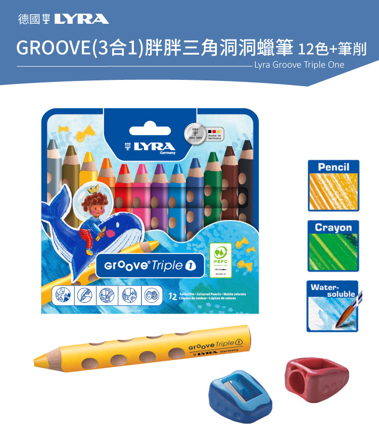 LYRA Groove三角洞洞鉛筆