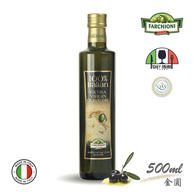 法奇歐尼金圓【行家品味】義大利莊園特級冷壓初榨橄欖油500ml