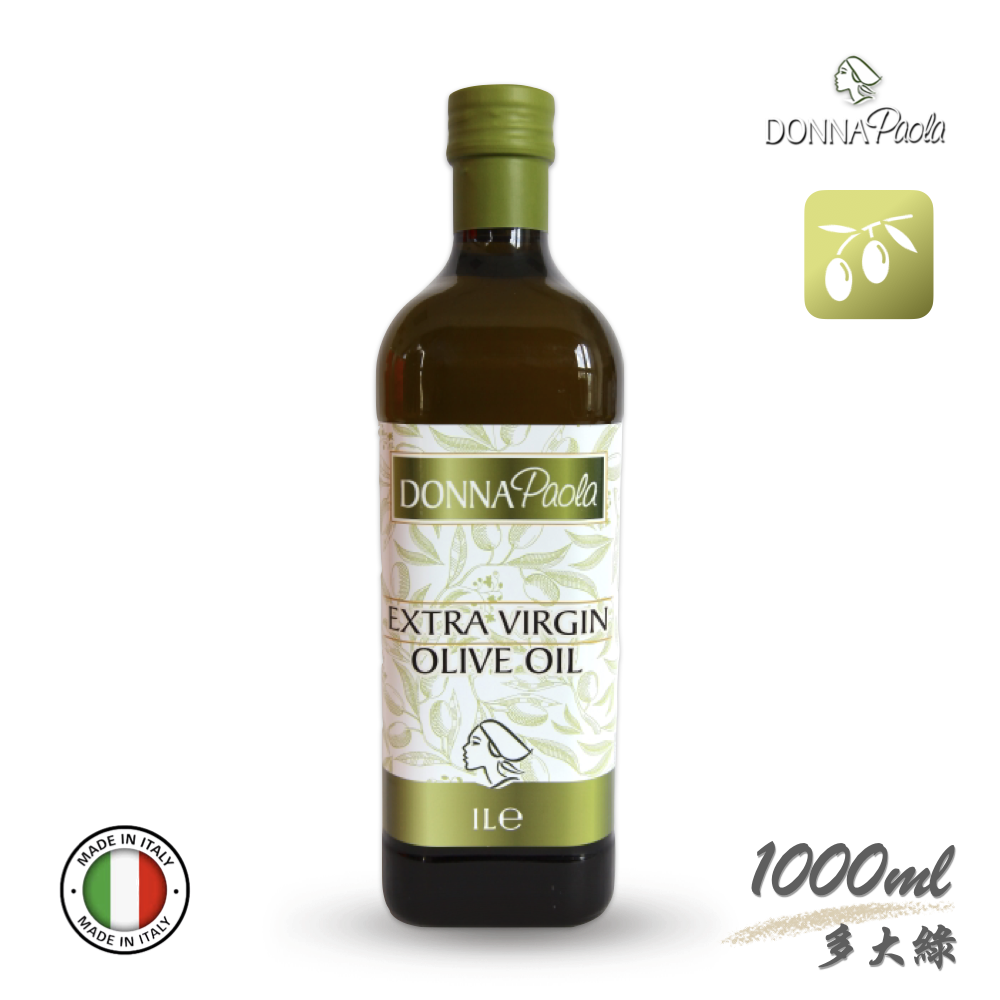 NEW義多娜大綠【舒心圓潤】義大利特級冷壓初榨橄欖油1000ml