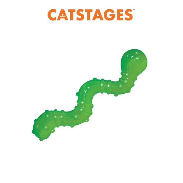 【歐卡貓草毛毛蟲】Orkakat Catnip Wiggle Worm|咀嚼、玩耍、潔牙三合一的貓咪玩具!吸引貓咪必備