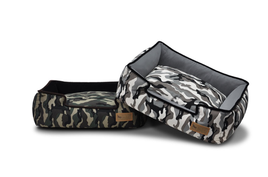 Camouflage Lounge Bed 灰白與軍綠兩色完整商品合照