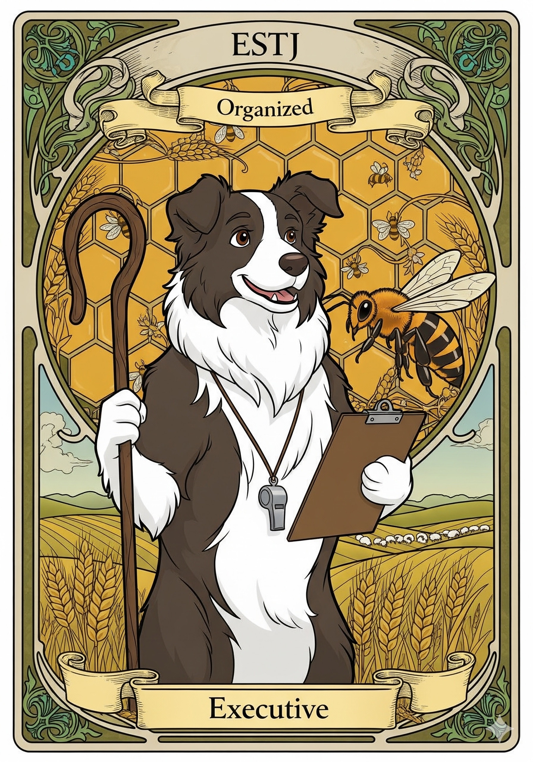 ESTJ 動物原型:牧羊犬+蜜蜂
