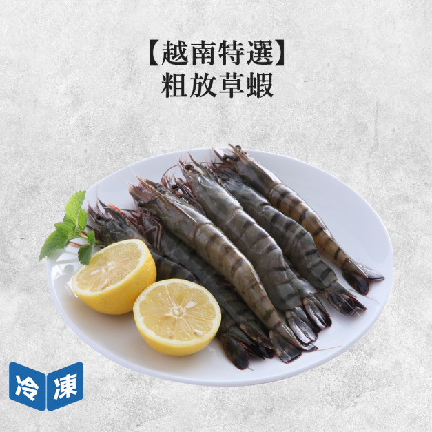 【越南特選】粗放草蝦-380g/盒 【越南特選】粗放草蝦-380g/盒