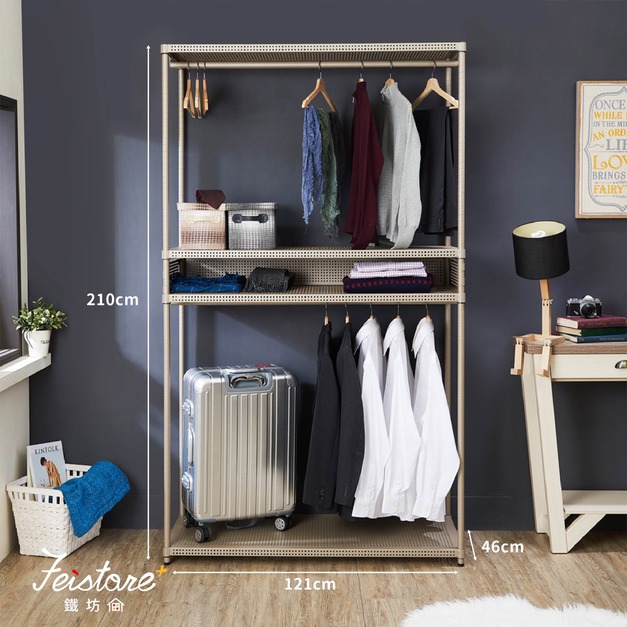Ⓑ四層-挑高吊衣架 (含透明防塵套)