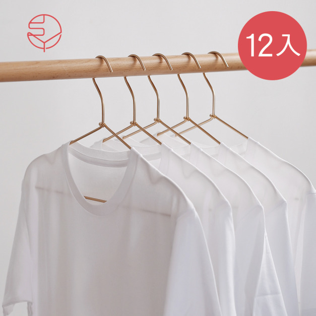 【日本霜山】耐候防鏽太空鋁金屬衣架-12入-(分色) 【日本霜山】耐候防鏽太空鋁金屬衣架-12入-(分色)