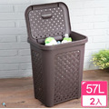 【真心良品】藤蔓風多用途洗衣置物籃(2入)(分色) 【真心良品】藤蔓風多用途洗衣置物籃(2入)(分色)