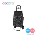 【日本COCORO】Grande 印花系列保溫保冷摺疊購物車-40L(時尚黑) 【日本COCORO】Grande 印花系列保溫保冷摺疊購物車-40L(時尚黑)
