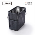 【日本like-it】日製可堆疊加高洗衣隙縫籃-L(分色)_1 【日本like-it】日製可堆疊加高洗衣隙縫籃-L(分色)_1