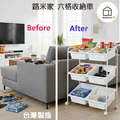 【Roomix】6格 斜口收納推車 三層/二排 零食收納 玩具收納盒 廚房置物架 移動式小推車 儲物架 玩具櫃 滑輪收納籃_5 【Roomix】6格 斜口收納推車 三層/二排 零食收納 玩具收納盒 廚房置物架 移動式小推車 儲物架 玩具櫃 滑輪收納籃_5
