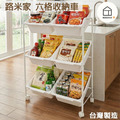 【Roomix】6格 斜口收納推車 三層/二排 零食收納 玩具收納盒 廚房置物架 移動式小推車 儲物架 玩具櫃 滑輪收納籃_3 【Roomix】6格 斜口收納推車 三層/二排 零食收納 玩具收納盒 廚房置物架 移動式小推車 儲物架 玩具櫃 滑輪收納籃_3