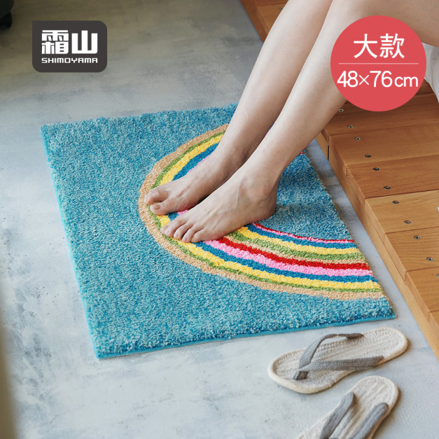 【日本霜山】插畫風防滑吸水快乾浴室踏墊-48x76cm-多色可選 【日本霜山】插畫風防滑吸水快乾浴室踏墊-48x76cm-多色可選