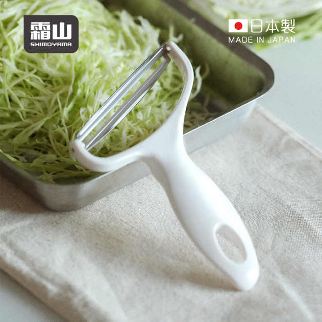 【日本霜山】日本製寬面斜刃省力高麗菜刨絲器/削皮刨片刀 【日本霜山】日本製寬面斜刃省力高麗菜刨絲器/削皮刨片刀