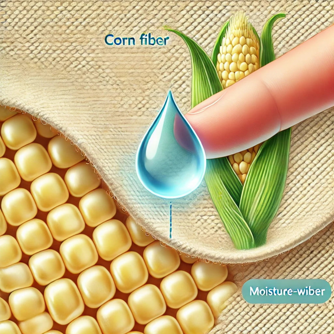 玉米棉纖維示意圖與被品實拍