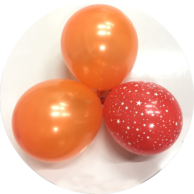 橘紅色系氣球