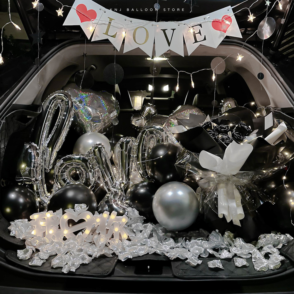 【告白首選】星幻黑銀告白後車廂佈置 【告白首選】星幻黑銀告白後車廂佈置