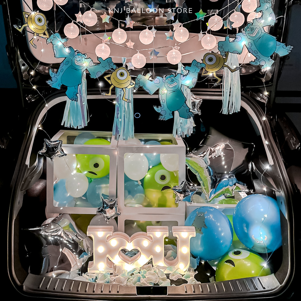 【新品上市】怪獸大學浪漫告白車廂佈置 【新品上市】怪獸大學浪漫告白車廂佈置