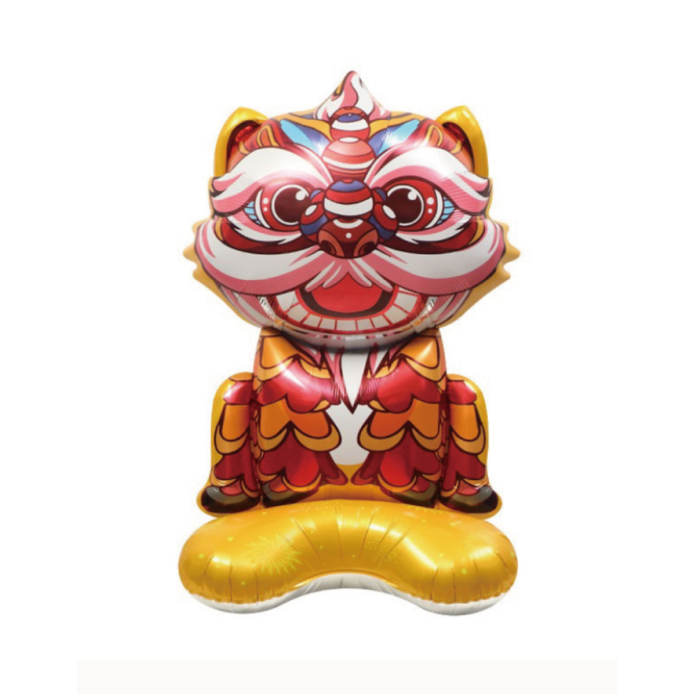 新年招財獅子鋁箔氣球-「金色款式」 新年招財獅子鋁箔氣球-「金色款式」