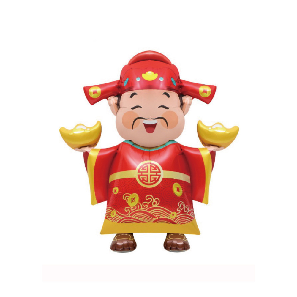 新年財神到鋁箔氣球-「雙手舉元寶款式」 新年財神到鋁箔氣球-「雙手舉元寶款式」