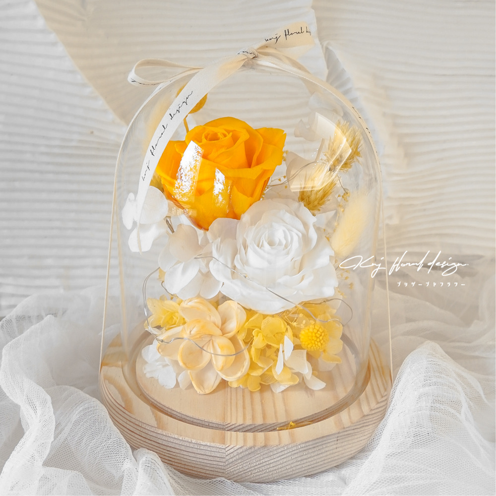 晨曦微光永生花玻璃燈盅 晨曦微光永生花玻璃燈盅