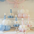粉藍韓式氣球花組合(迷你蛋糕帽) 粉藍韓式氣球花組合(迷你蛋糕帽)