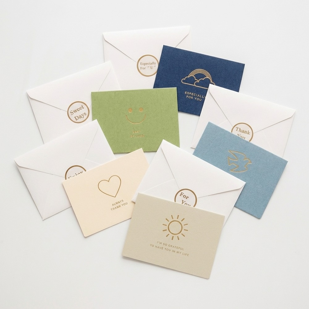 暖日燙金祝福卡片 暖日燙金祝福卡片