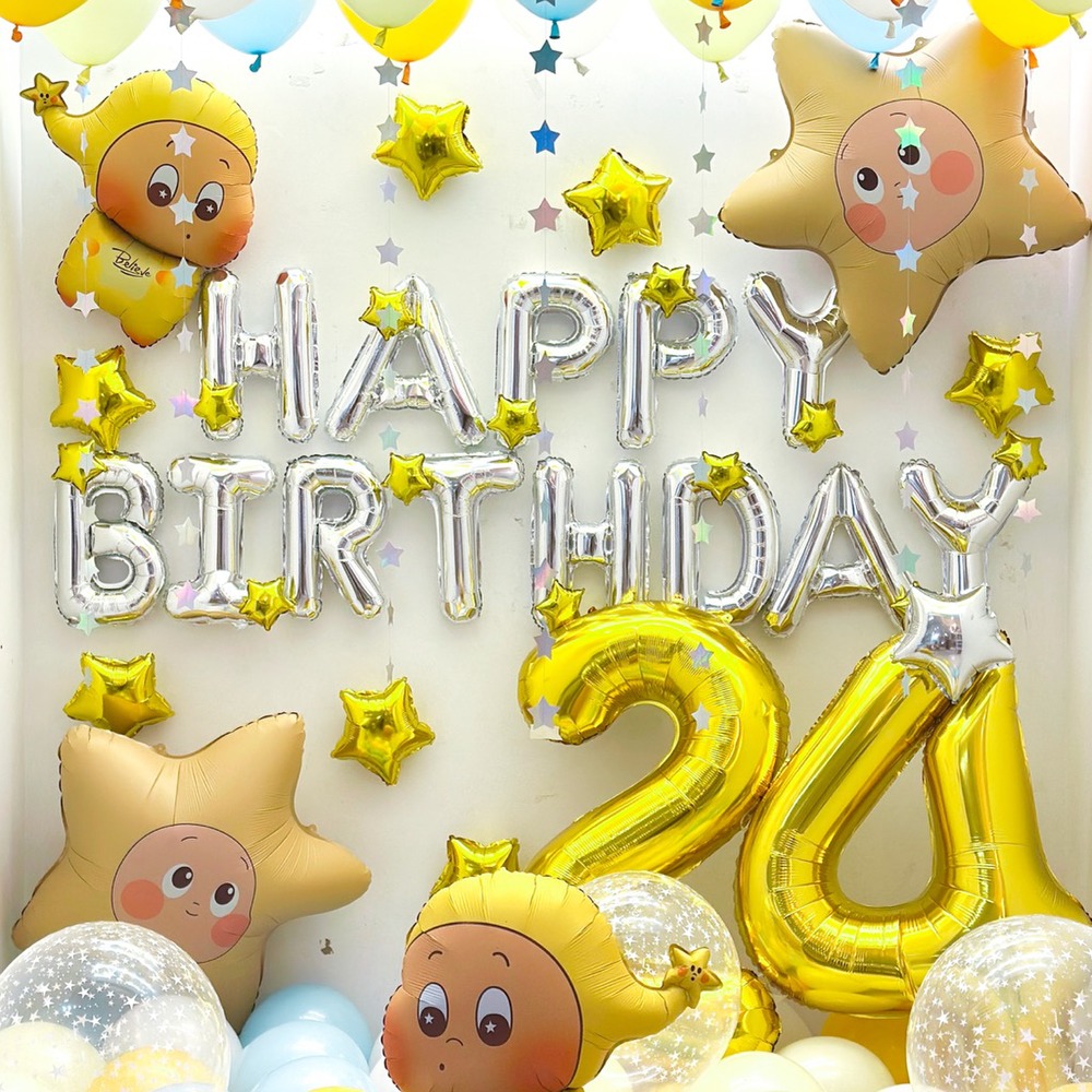 【熱門卡通】星星人生日派對氣球套餐 【熱門卡通】星星人生日派對氣球套餐