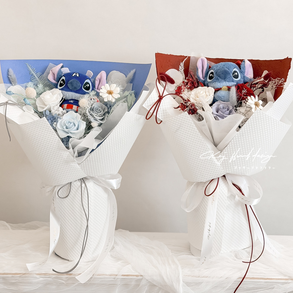 【史迪奇】史迪奇 x 美國隊長 奇異博士花束 【史迪奇】史迪奇 x 美國隊長 奇異博士花束