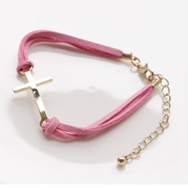 經典百搭十字架繽紛皮手環 經典百搭十字架繽紛皮手環