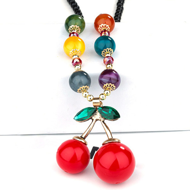 華麗波希米亞貴族超吸睛長項鍊-櫻桃寶石墬 live 華麗波希米亞貴族超吸睛長項鍊-櫻桃寶石墬 live