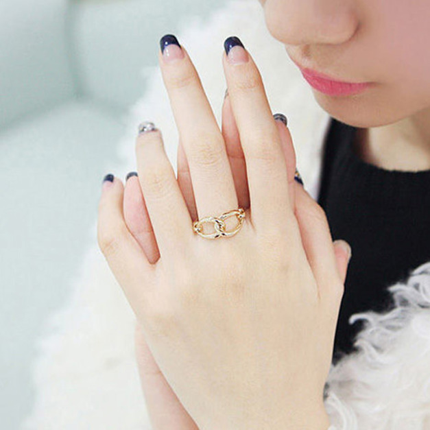 小個性雙扣環戒指 2色 小個性雙扣環戒指 2色