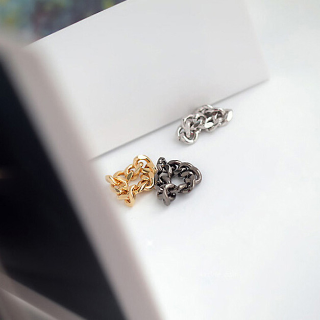 時尚百搭環環相扣鍊子戒指 3色 時尚百搭環環相扣鍊子戒指 3色