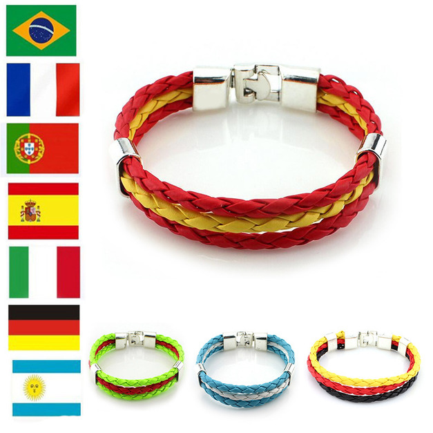 經典世界國旗彩色編織手鍊 經典世界國旗彩色編織手鍊