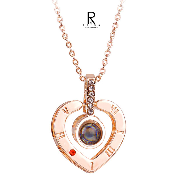 鑽進你心浪漫經典微雕光投影項鍊 鑽進你心浪漫經典微雕光投影項鍊