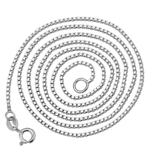 RIISA頂級極細抗敏s925純銀盒子鍊45cm RIISA頂級極細抗敏s925純銀盒子鍊45cm