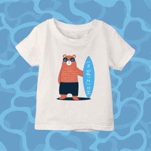 衝浪熊熊 T恤-小孩款 衝浪熊熊 T恤-小孩款
