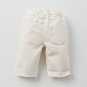 立體剪裁不修邊短褲-白 立體剪裁不修邊短褲-白