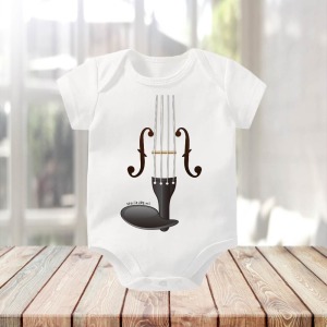 愛樂小提琴寶寶-短袖包屁衣 愛樂小提琴寶寶-短袖包屁衣