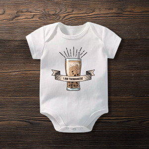 台灣珍珠奶茶 短袖包屁衣 台灣珍珠奶茶 短袖包屁衣