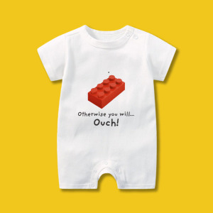 有一種痛叫踩到積木的痛 - 短袖連身衣 有一種痛叫踩到積木的痛 - 短袖連身衣