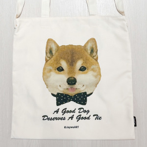 領結黃柴|Jaywu ART 單肩 / 斜背兩用帆布袋 領結黃柴|Jaywu ART 單肩 / 斜背兩用帆布袋