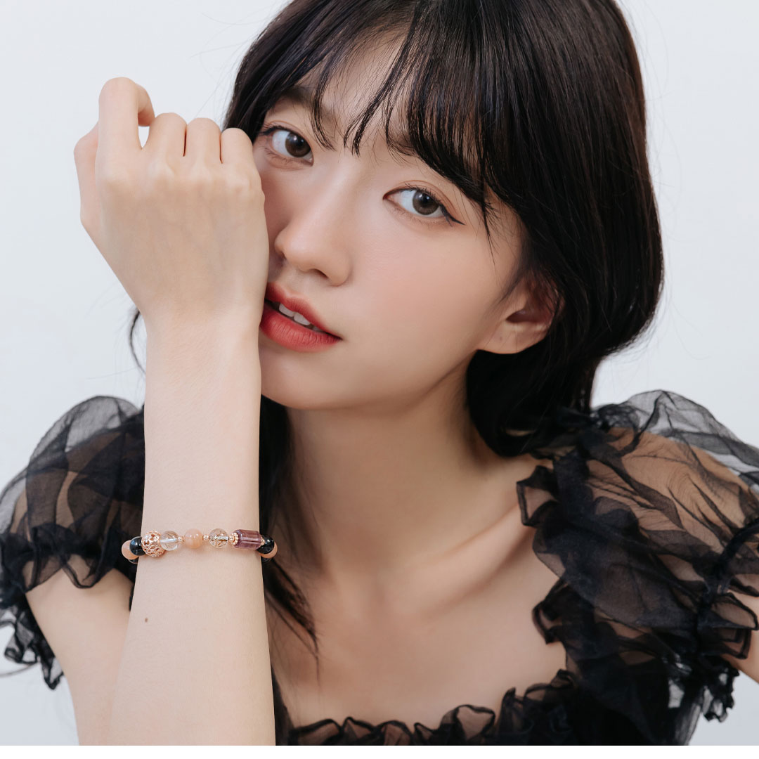 黑碧璽 ‧ 月光石 ‧ 紫水晶 ‧ 黑金超七